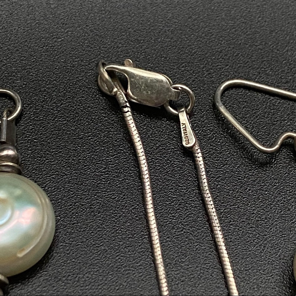 Italian 925 Sterling Silver 3-piece Matching Earrings, Necklace and Bracelet Set - Picture 5 of 8